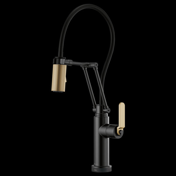 Brizo 64244LF Litze Smarttouch Articulating Kitchen Faucet With Industrial Handle