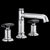 Brizo 65377LF-LHP Invari Widespread Lavatory Faucet With Column Spout - Less Handles 1.5 Gpm