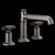 Brizo 65377LF-LHP Invari Widespread Lavatory Faucet With Column Spout - Less Handles 1.5 Gpm