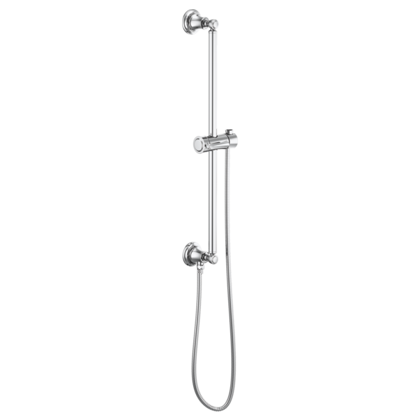 Brizo 74795 Essential Shower Classic Round Slide Bar With Hose