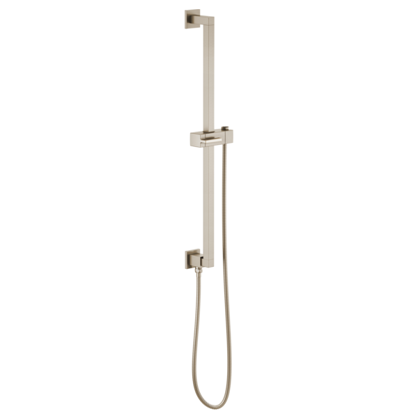 Brizo 74799 Essential Shower Linear Square Slide Bar With Hose