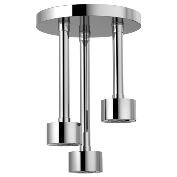 Brizo 81335 Essential Shower Linear Round Single-Function H2O Kinetic Pendant Raincan Shower Head