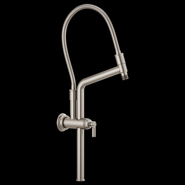 Brizo 81376 Essential Shower 10 7/16" Classic Slide Bar Shower Arm and Flange