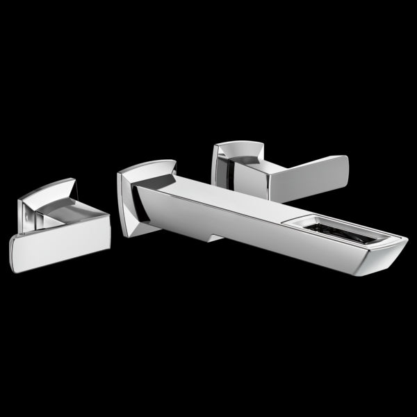 Brizo T65886LF-ECO Vettis Two-Handle Wall Mount Lavatory Faucet With Open-Flow Spout 1.2 Gpm