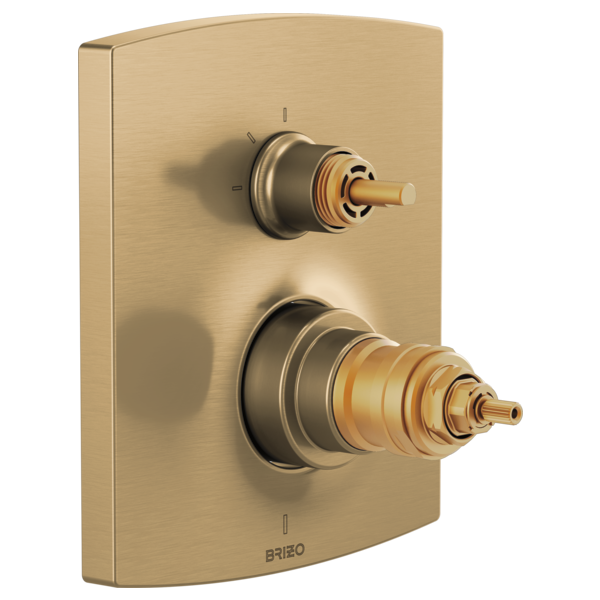 Brizo T75506-LHP Kintsu Tempassure Thermostatic Valve Trim With Integrated 3-Function Diverter Trim - Less Handles