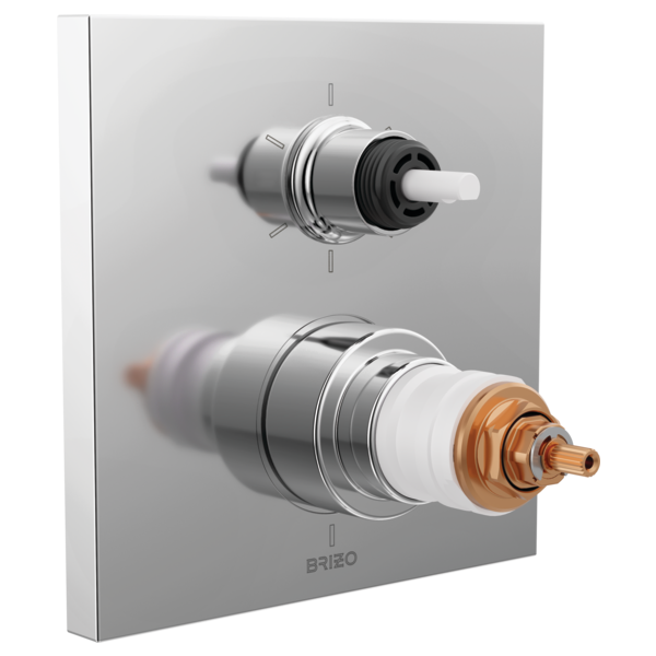 Brizo T75622-LHP Frank Lloyd Wright Tempassure Thermostatic Valve With 6-Function Integrated Diverter Trim - Less Handles
