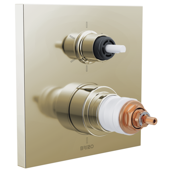Brizo T75622-LHP Frank Lloyd Wright Tempassure Thermostatic Valve With 6-Function Integrated Diverter Trim - Less Handles