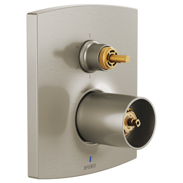 Brizo T75P606-LHP Kintsu Pressure Balance Valve Trim With Integrated 6-Function Diverter Trim - Less Handles