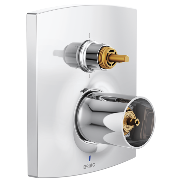 Brizo T75P606-LHP Kintsu Pressure Balance Valve Trim With Integrated 6-Function Diverter Trim - Less Handles