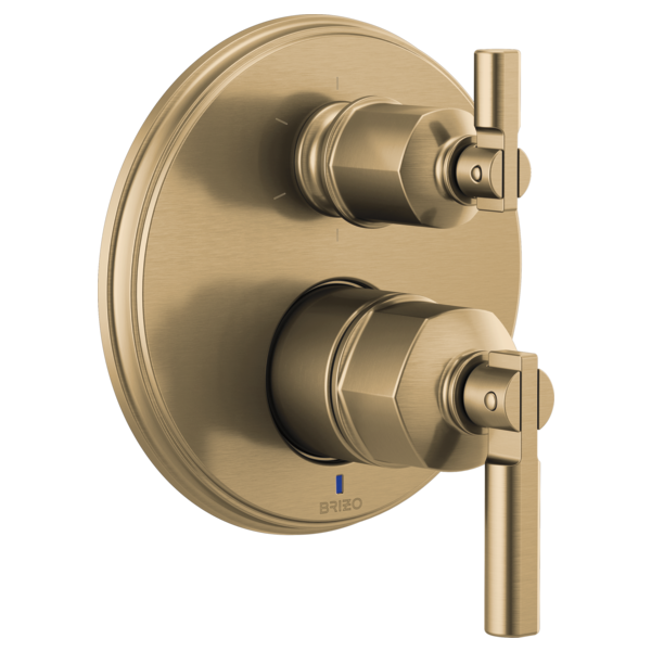 Brizo T75P676-LHP Invari Pressure Balance Valve With Integrated 6-Function Diverter Trim - Less Handles - Parent