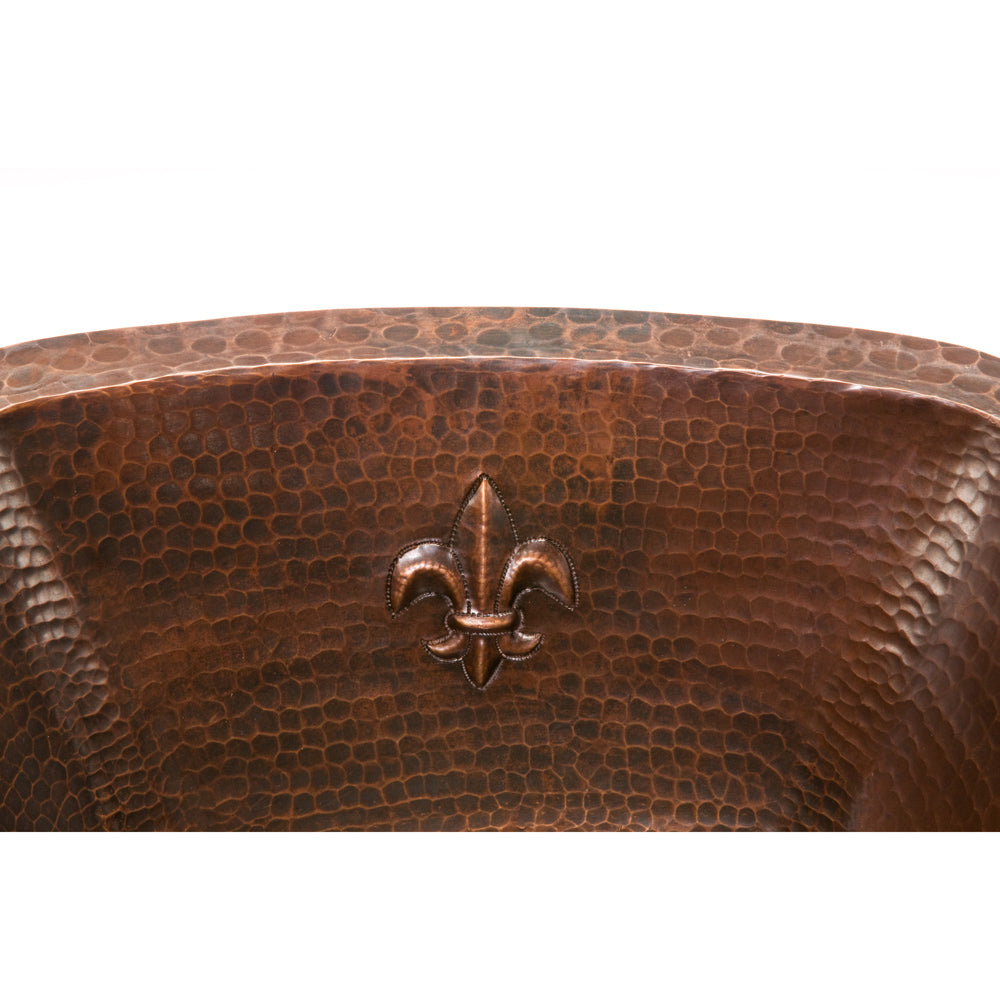 Premier 15" Square Copper Bar Sink 2" Drain BS15FDB2