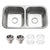 Houzer BSD-3209 Belleo 32 Inch Stainless Steel Drop-In Topmount 50/50 Double Bowl Kitchen Sink