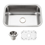 Houzer Belleo Stainless Steel Drop-in Topmount Single Bowl Kitchen Sink