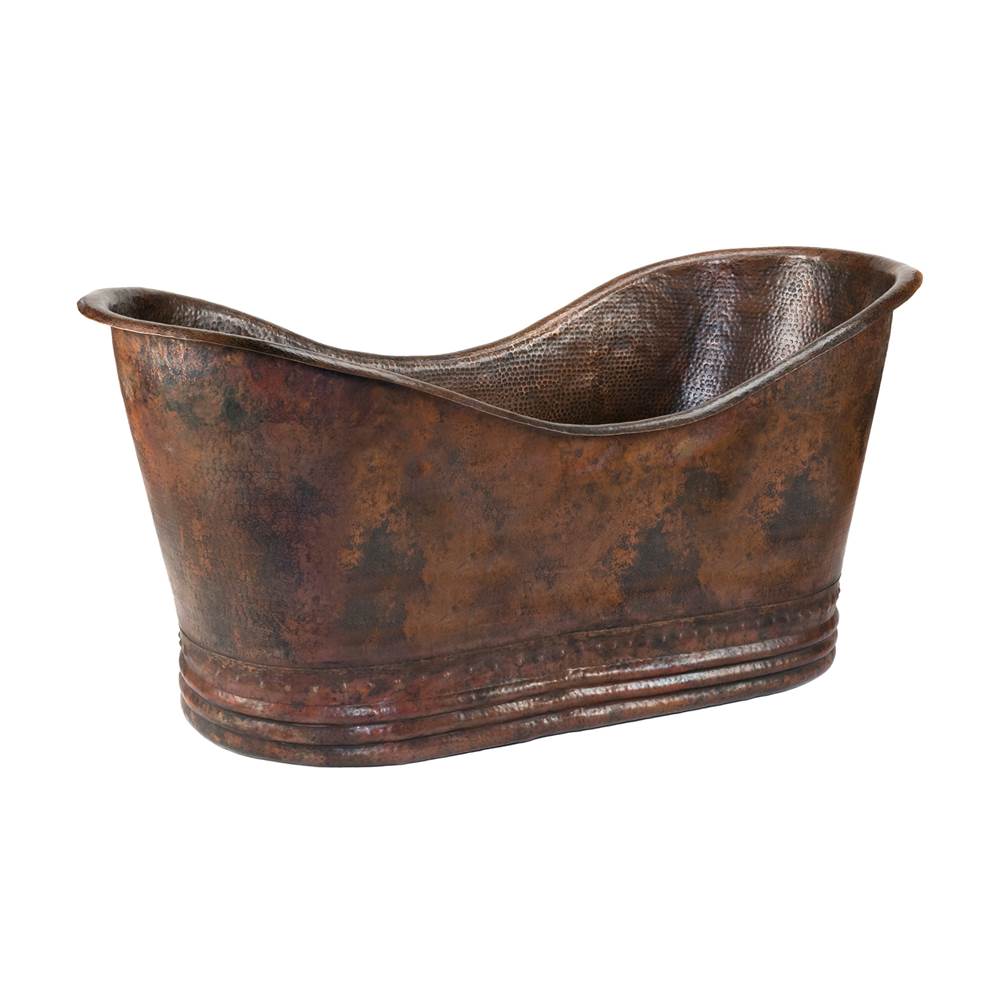 Premier 67" Copper Double Slipper Bathtub  BTD67DB