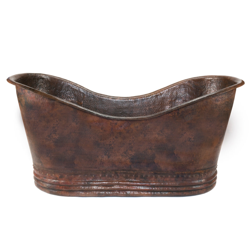 Premier 67" Copper Double Slipper Bathtub  BTD67DB