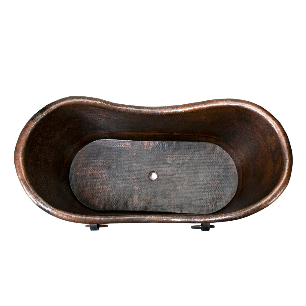 Premier 67" Copper Double Slipper tub/Rings BTDR67DB