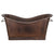 Premier Copper Products BTDREC67DB 67" Hammered Copper Rectangle Bathtub with Towel Bars
