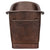 Premier Copper Products BTDREC67DB 67" Hammered Copper Rectangle Bathtub with Towel Bars