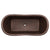 Premier Copper Products BTDREC67DB 67" Hammered Copper Rectangle Bathtub with Towel Bars