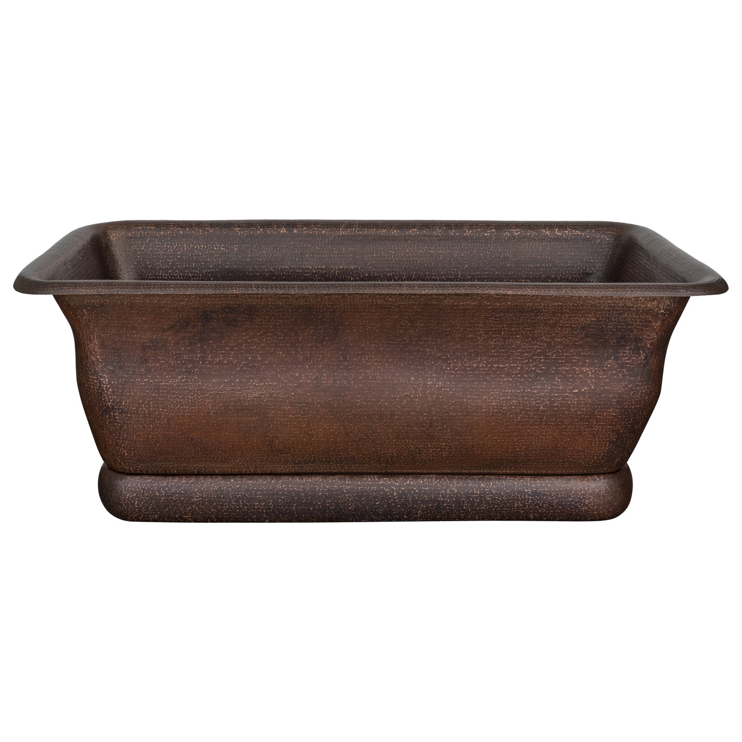 Premier Copper Products BTFR66DB 66" Hammered Copper French Curved Style Bathtub