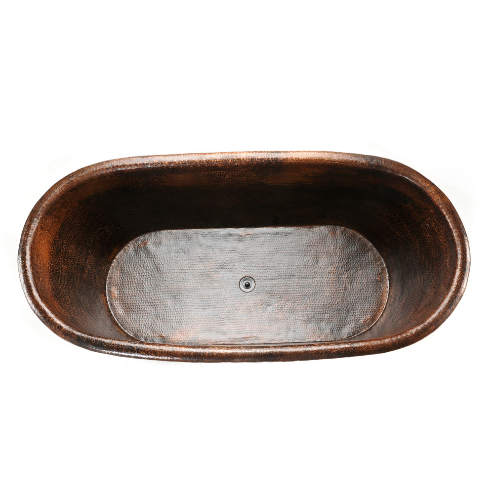 Premier 72" Hammered Copper Modern Bathtub BTM72DB