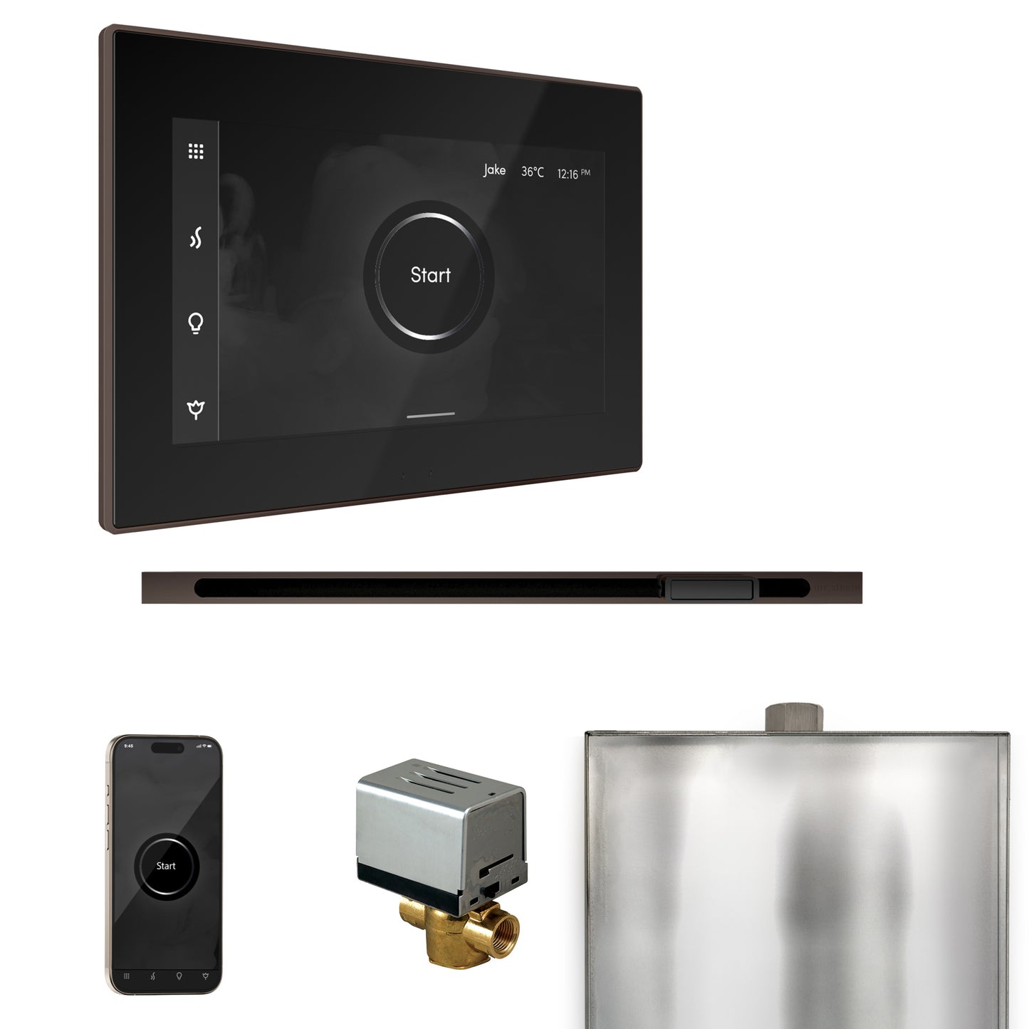 Mr. Steam BXL XButler Steam Shower Control Package with iSteamX Control and Linear Steamhead