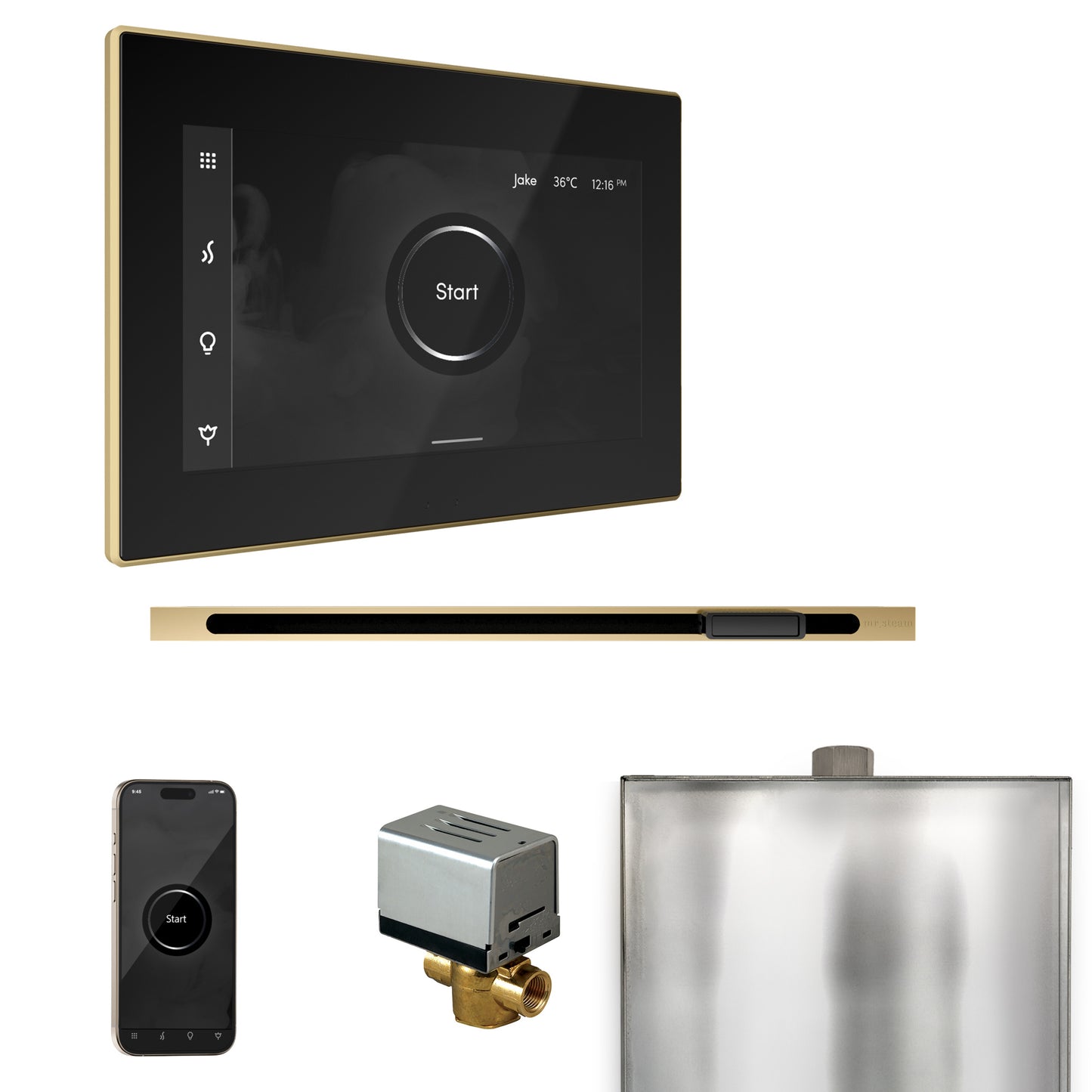Mr. Steam BXL XButler Steam Shower Control Package with iSteamX Control and Linear Steamhead