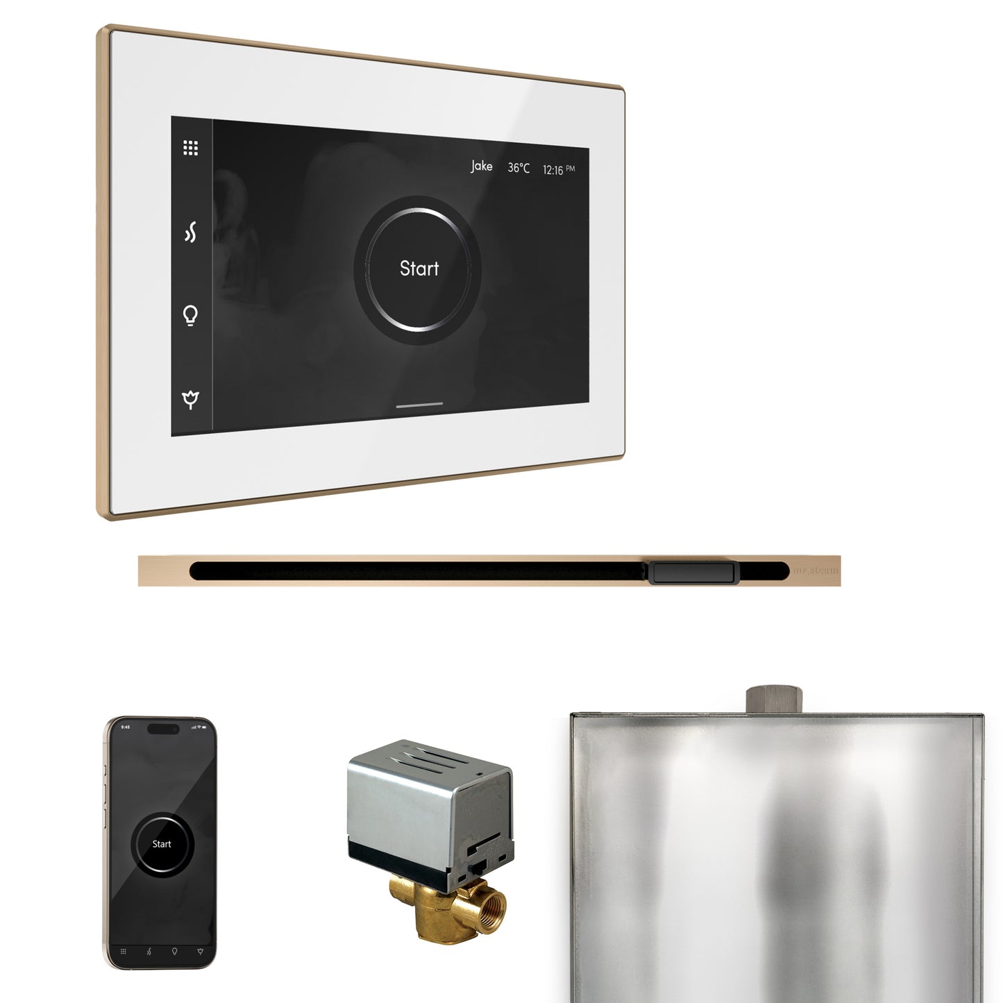 Mr. Steam BXL XButler Steam Shower Control Package with iSteamX Control and Linear Steamhead