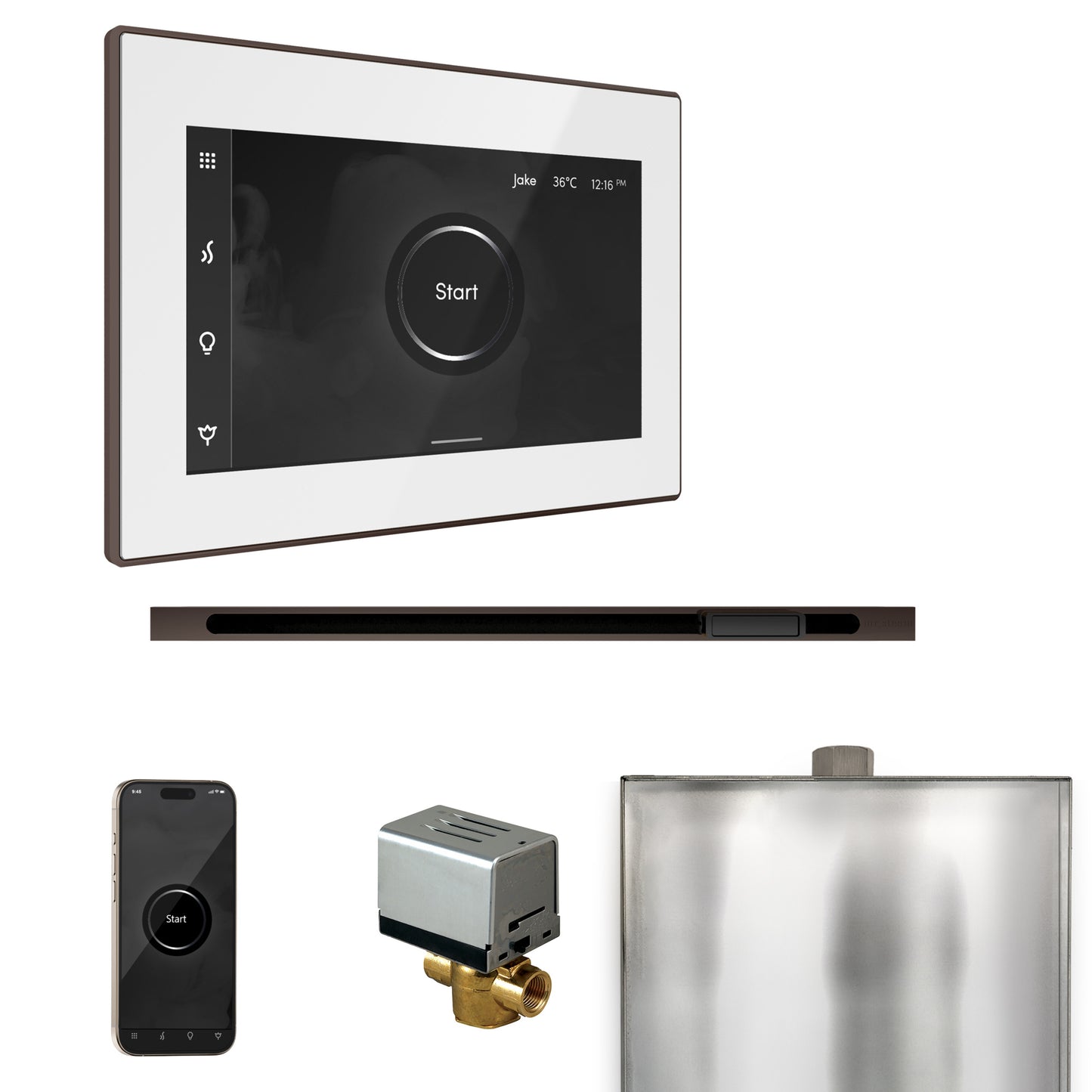 Mr. Steam BXL XButler Steam Shower Control Package with iSteamX Control and Linear Steamhead