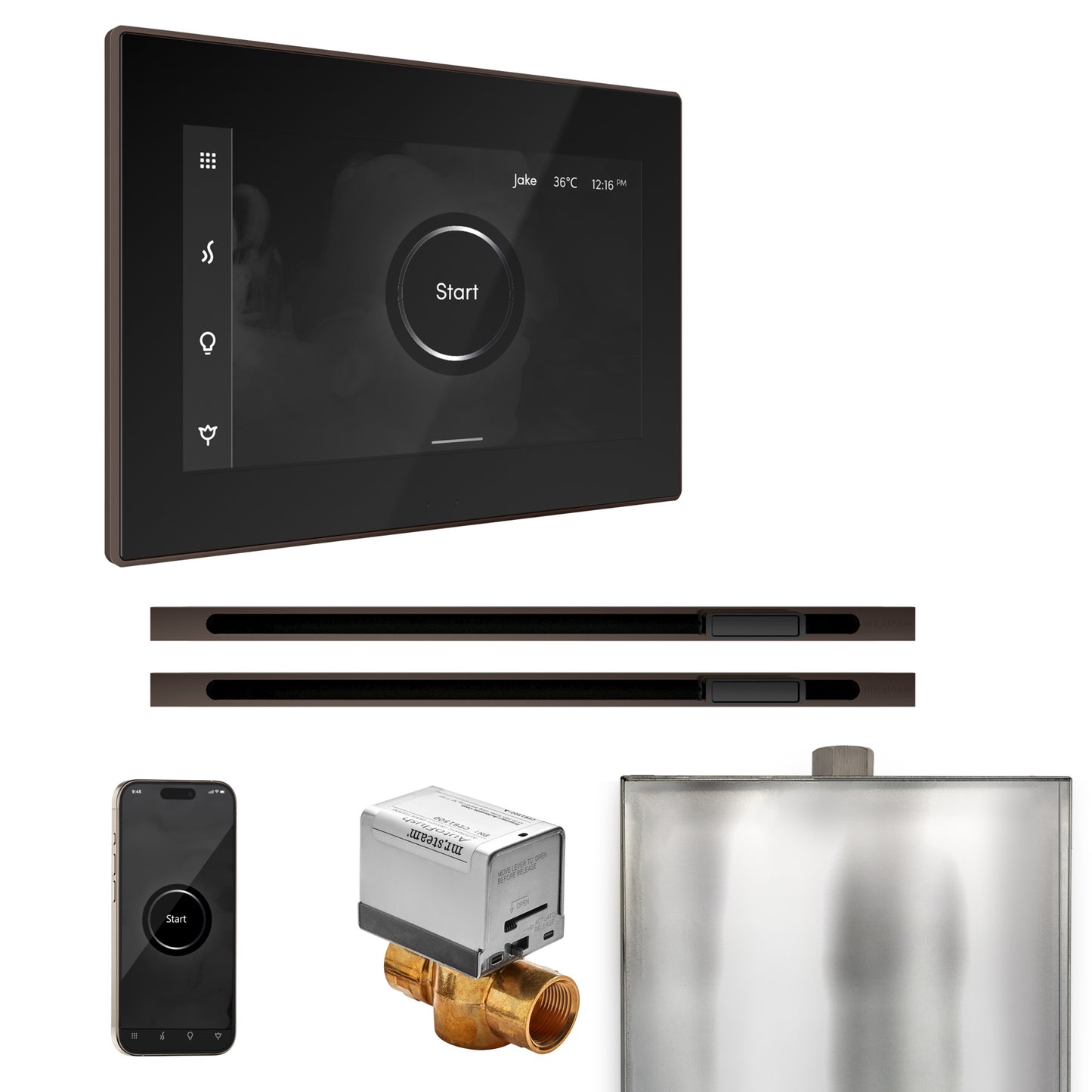 Mr. Steam BXXL XButler Max Steam Shower Control Package with iSteamX Control and Linear Steamhead