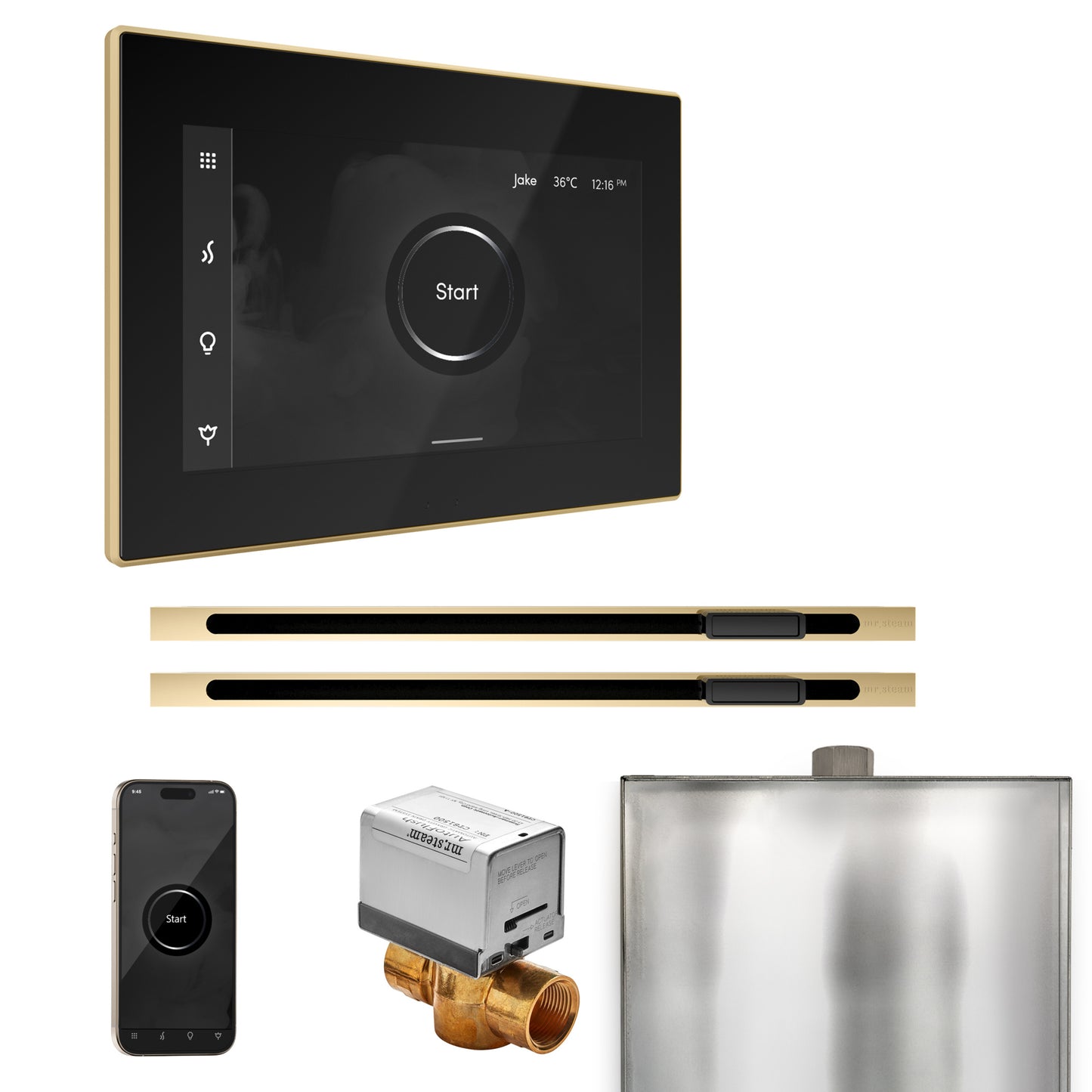 Mr. Steam BXXL XButler Max Steam Shower Control Package with iSteamX Control and Linear Steamhead