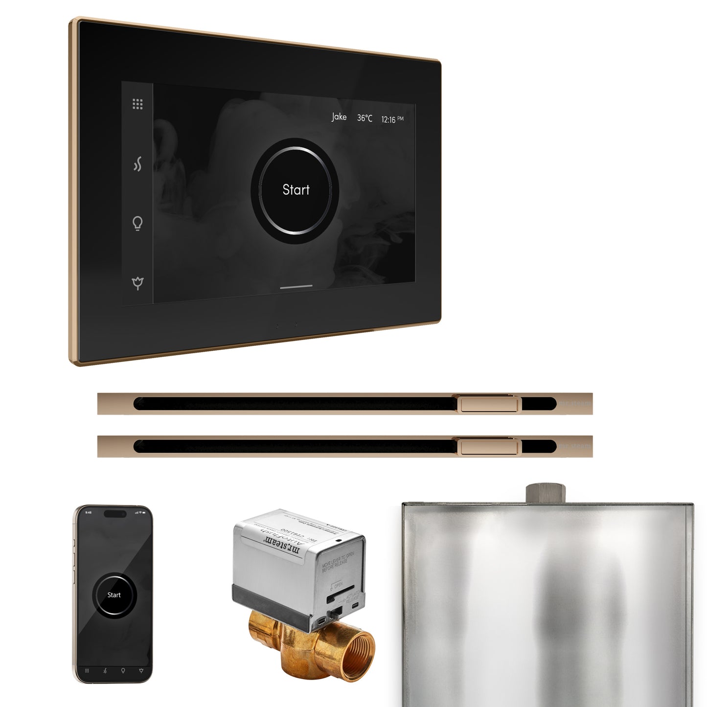 Mr. Steam BXXL XButler Max Steam Shower Control Package with iSteamX Control and Linear Steamhead