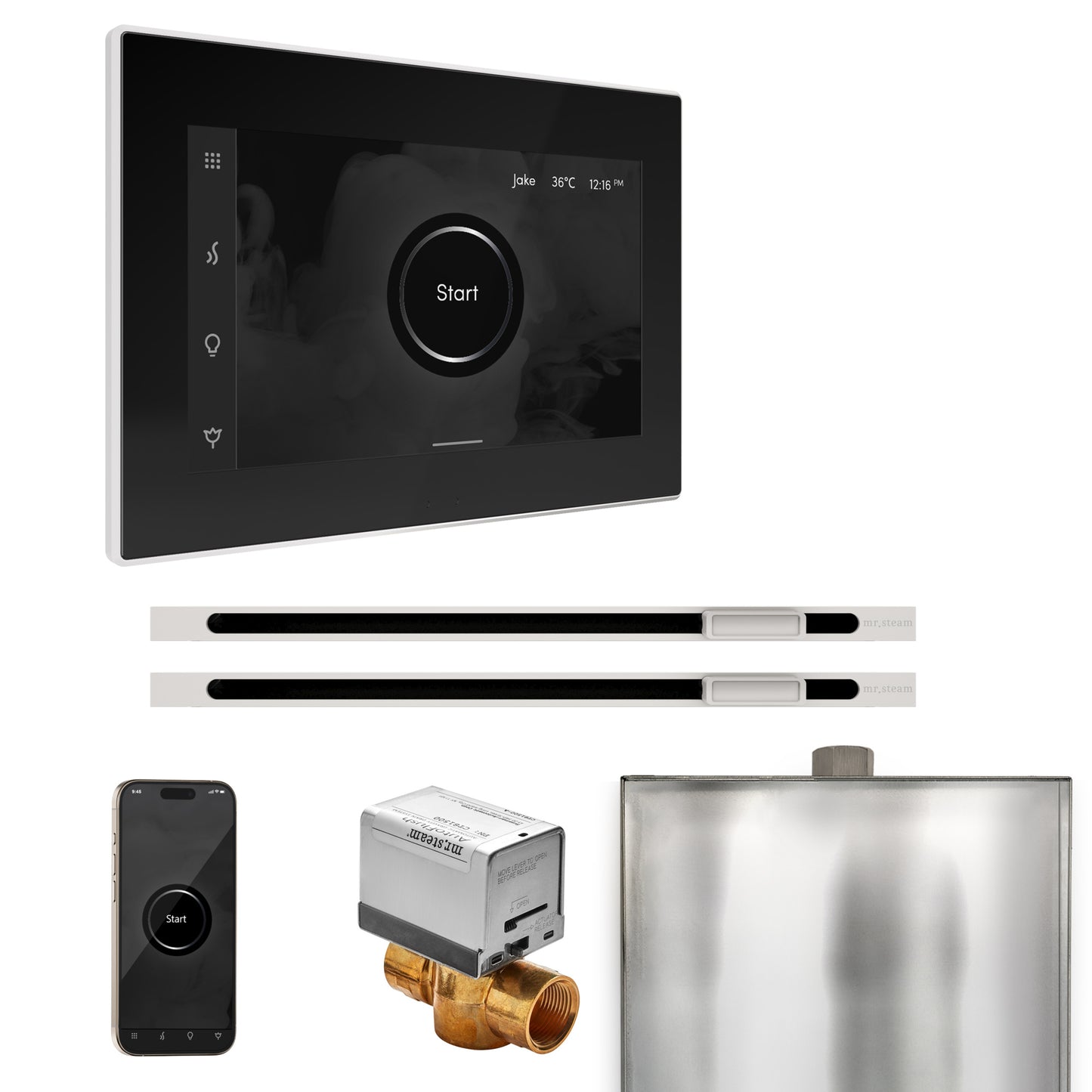 Mr. Steam BXXL XButler Max Steam Shower Control Package with iSteamX Control and Linear Steamhead