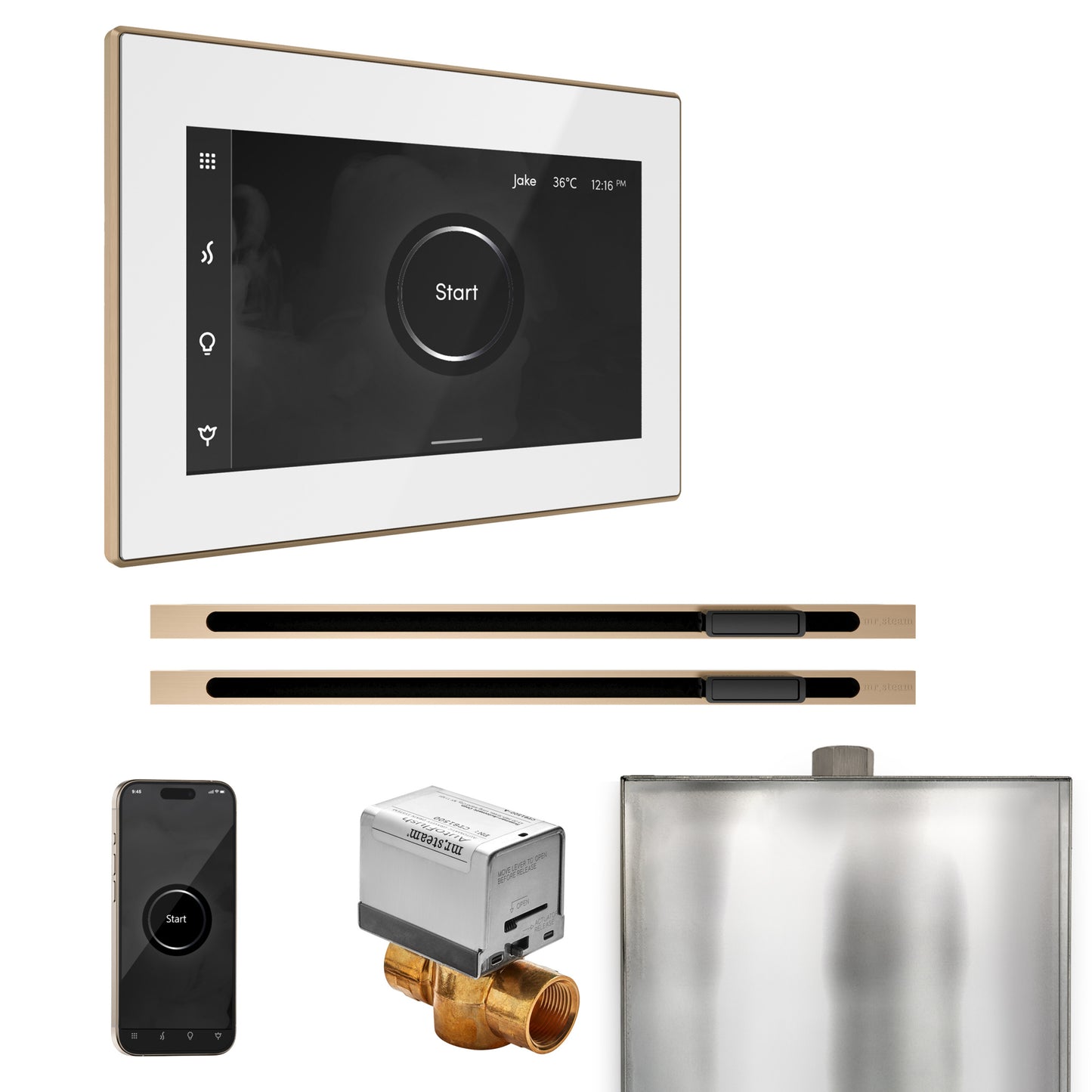 Mr. Steam BXXL XButler Max Steam Shower Control Package with iSteamX Control and Linear Steamhead