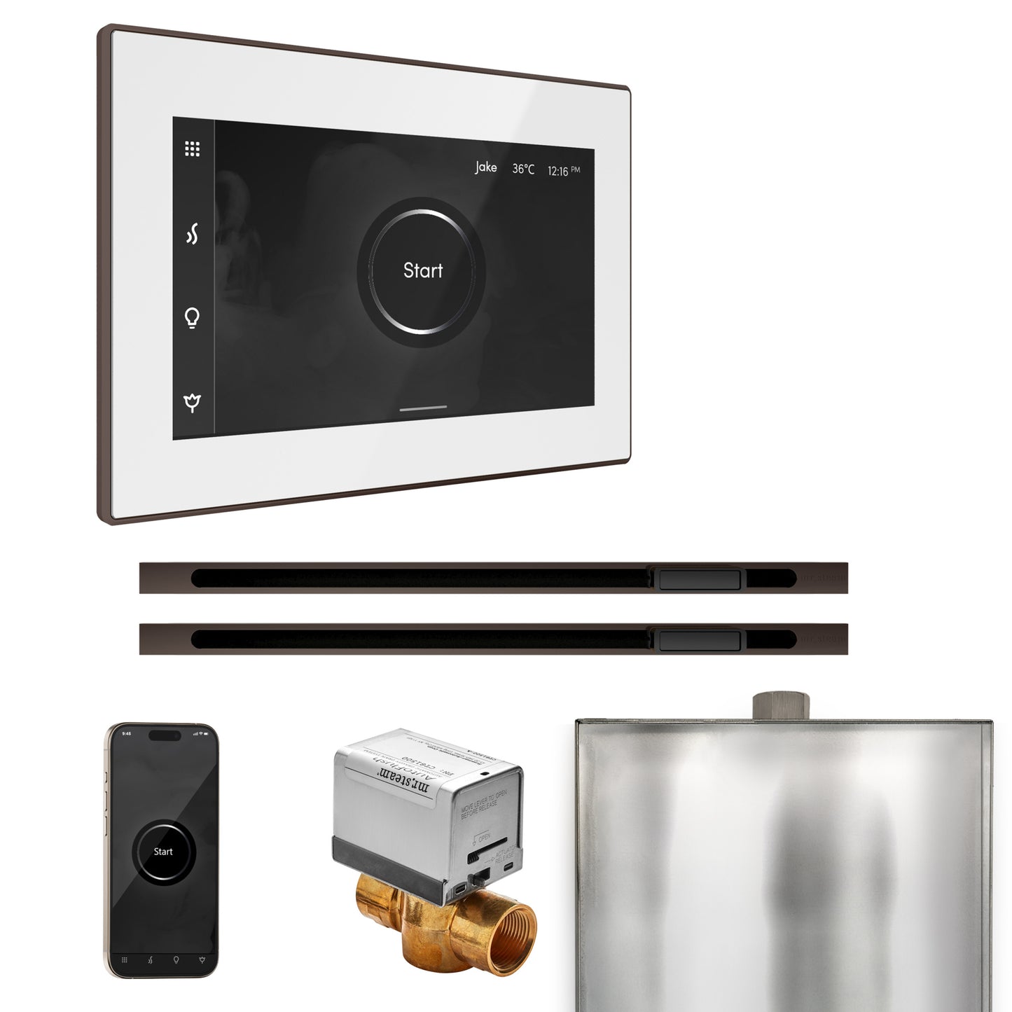 Mr. Steam BXXL XButler Max Steam Shower Control Package with iSteamX Control and Linear Steamhead