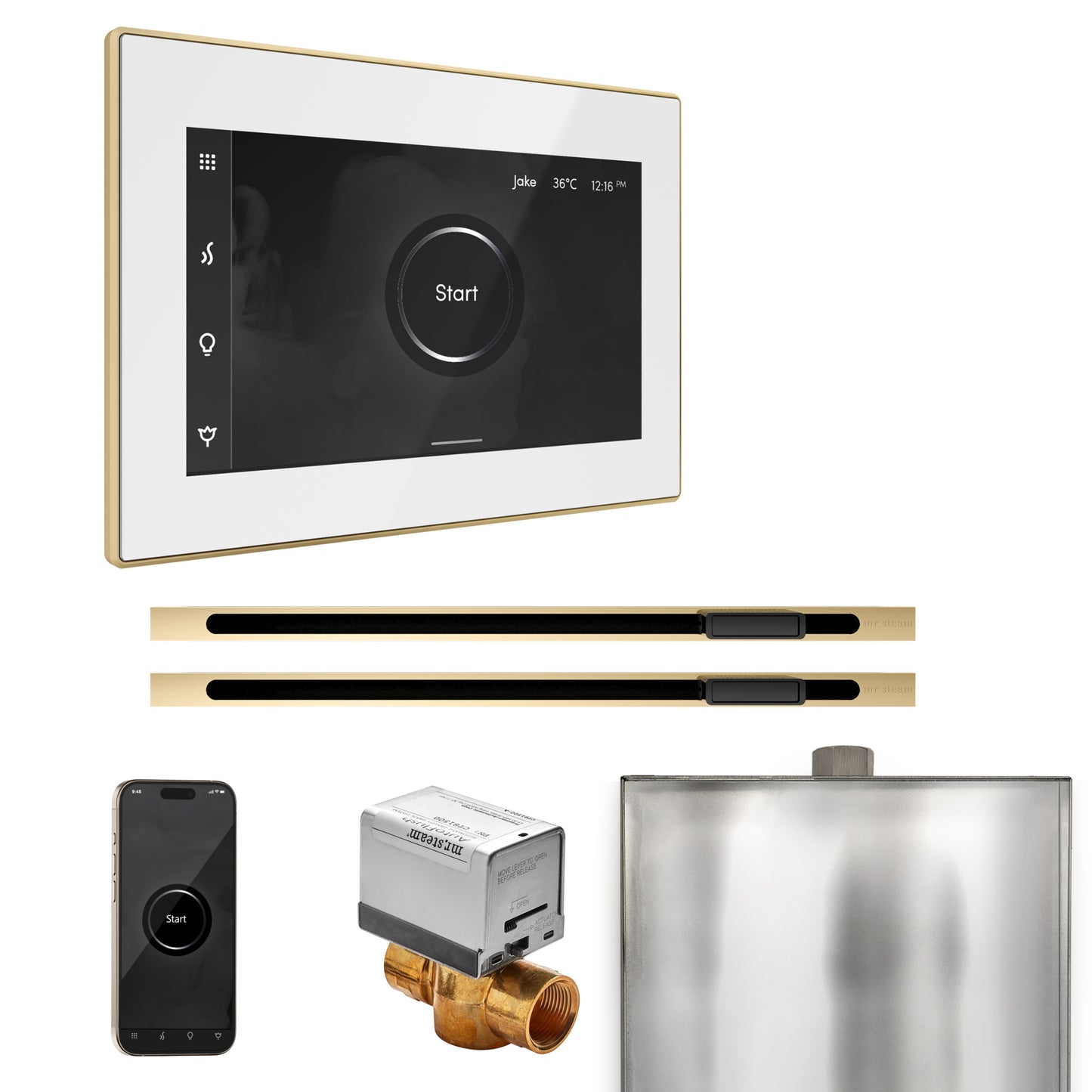 Mr. Steam BXXL XButler Max Steam Shower Control Package with iSteamX Control and Linear Steamhead