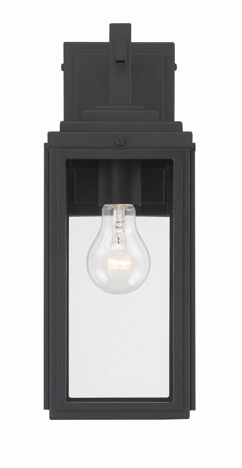Crystorama BYR-80101-MK Byron 1 Light Outdoor Wall Mount - Matte Black