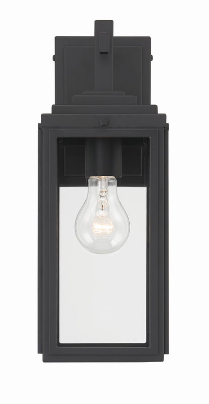 Crystorama BYR-80101-MK Byron 1 Light Outdoor Wall Mount - Matte Black