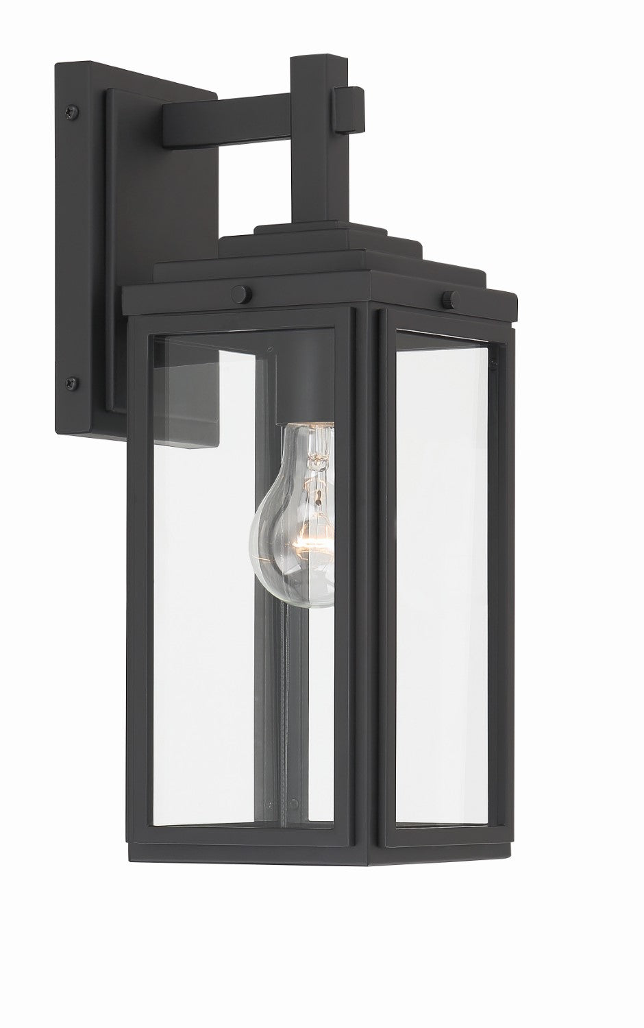 Crystorama BYR-80101-MK Byron 1 Light Outdoor Wall Mount - Matte Black