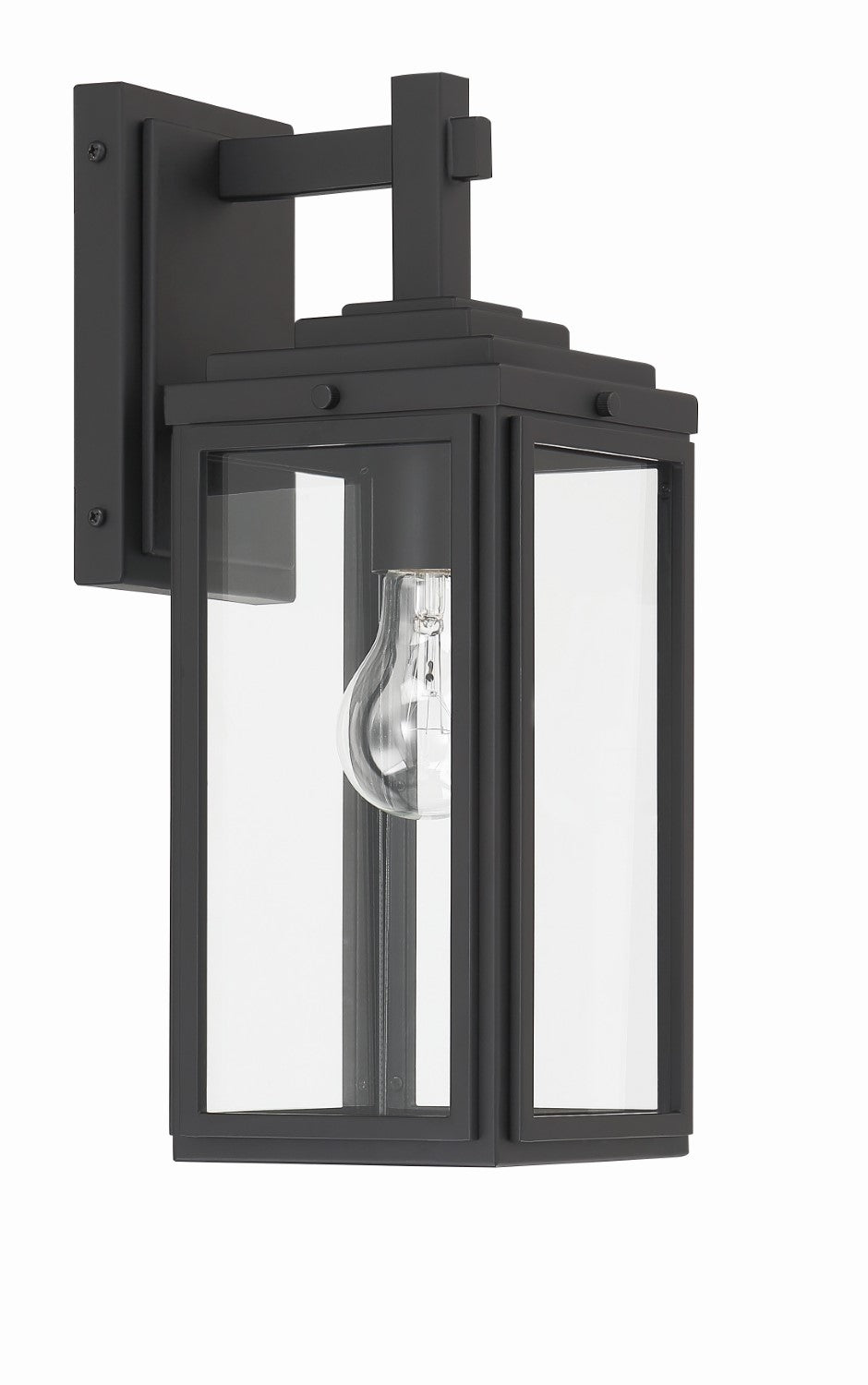 Crystorama BYR-80101-MK Byron 1 Light Outdoor Wall Mount - Matte Black