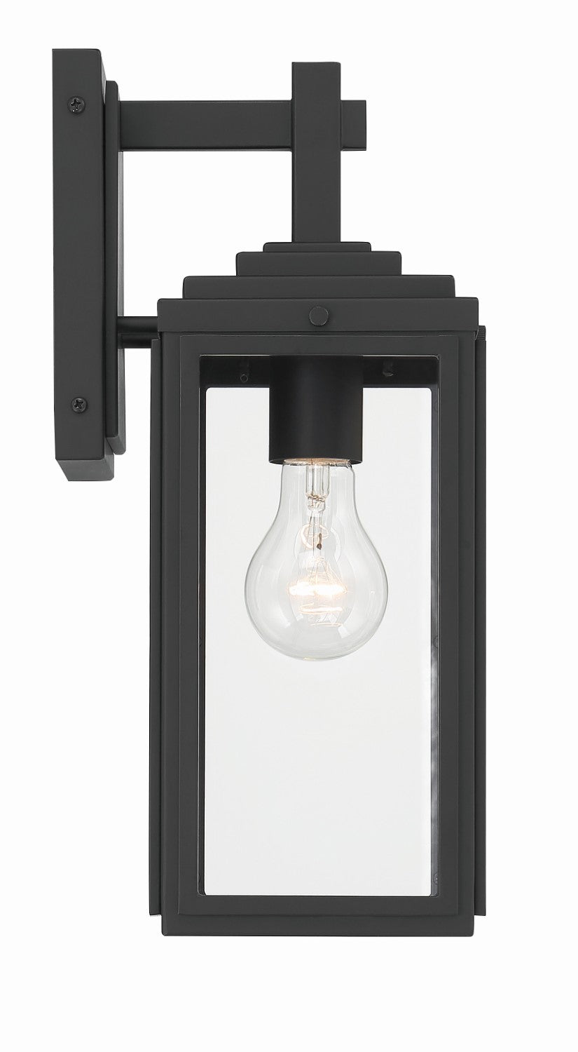 Crystorama BYR-80101-MK Byron 1 Light Outdoor Wall Mount - Matte Black