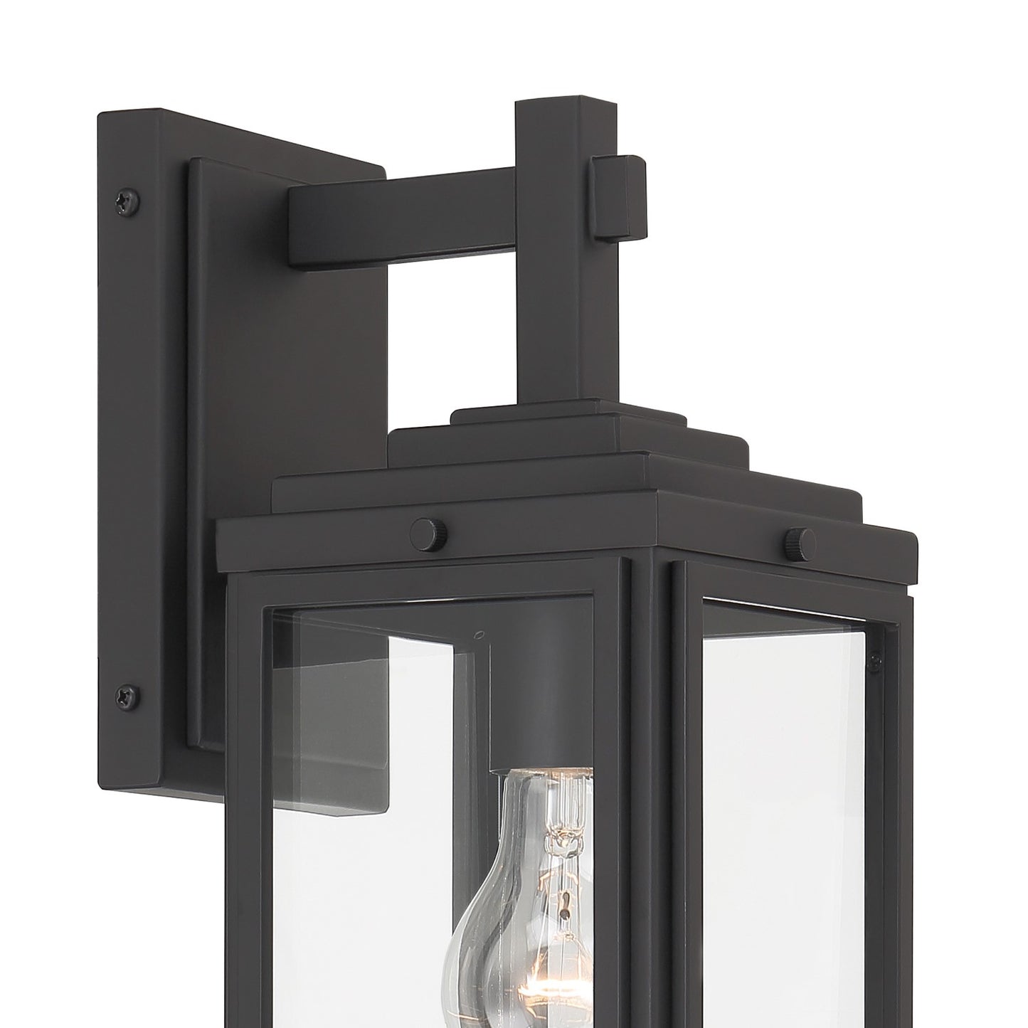 Crystorama BYR-80101-MK Byron 1 Light Outdoor Wall Mount - Matte Black