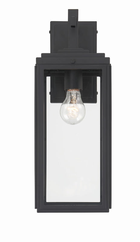 Crystorama BYR-80102-MK Byron 1 Light Outdoor Wall Mount - Matte Black
