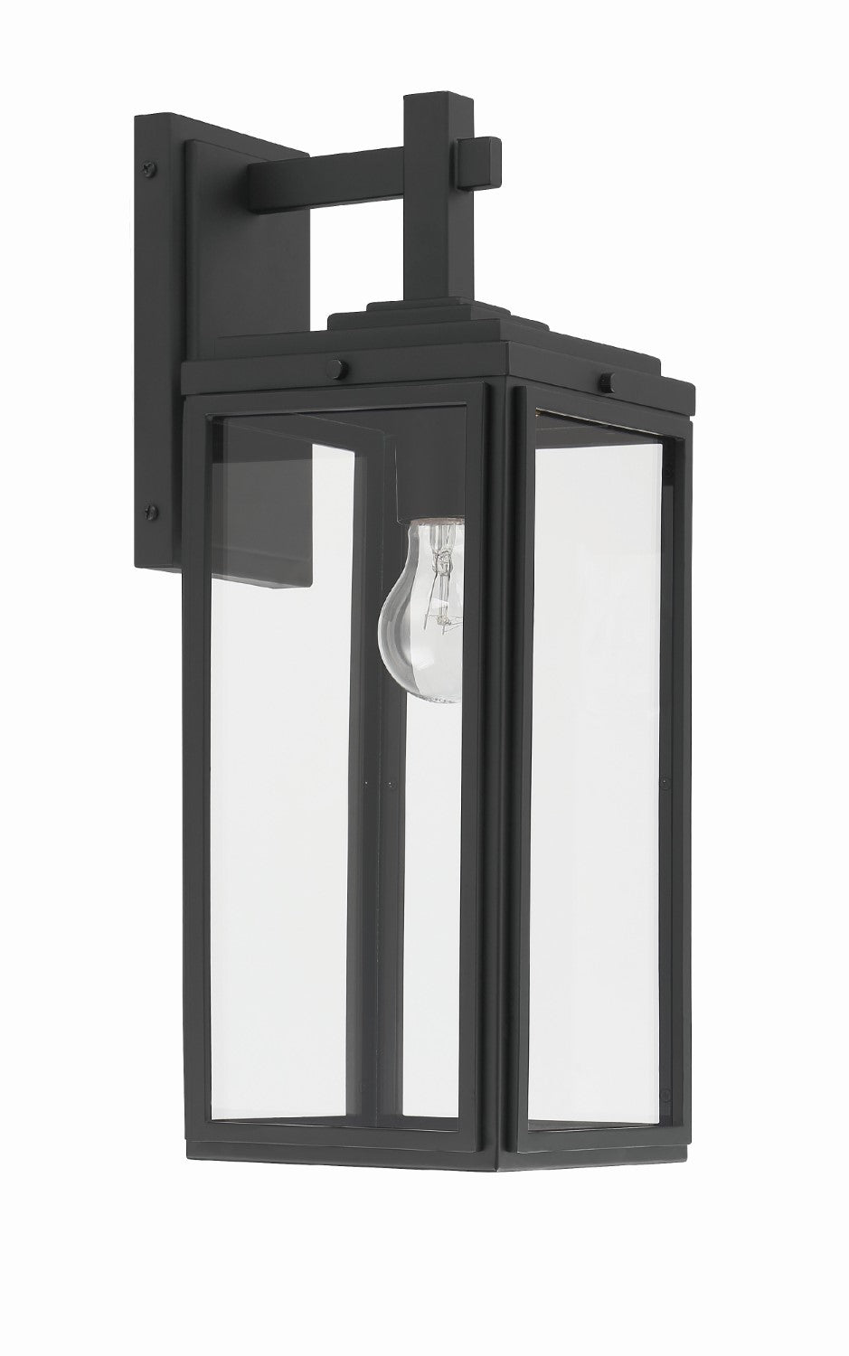 Crystorama BYR-80102-MK Byron 1 Light Outdoor Wall Mount - Matte Black