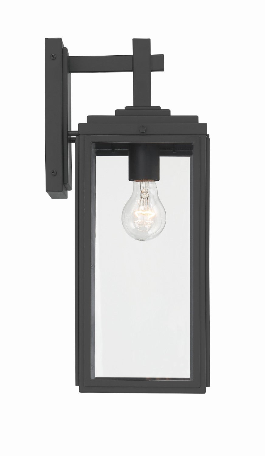 Crystorama BYR-80102-MK Byron 1 Light Outdoor Wall Mount - Matte Black