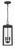 Crystorama BYR-80105-MK Byron 3 Light Outdoor Pendant - Matte Black