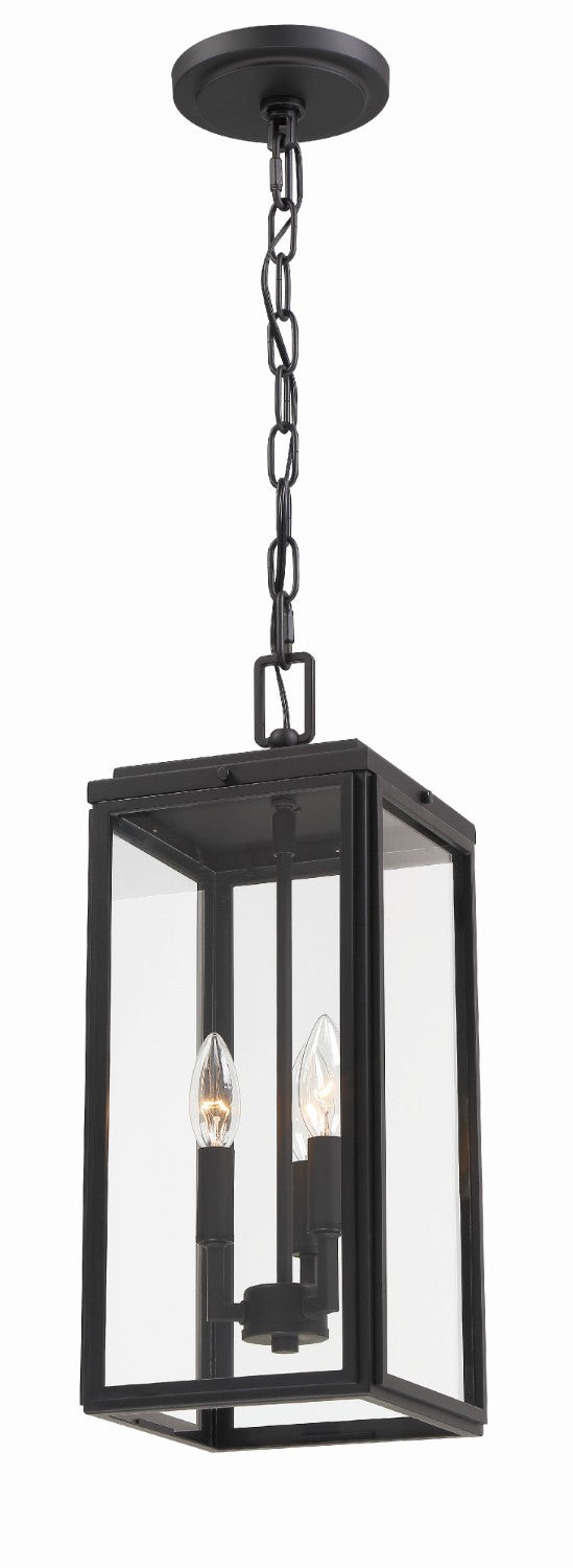 Crystorama BYR-80105-MK Byron 3 Light Outdoor Pendant - Matte Black