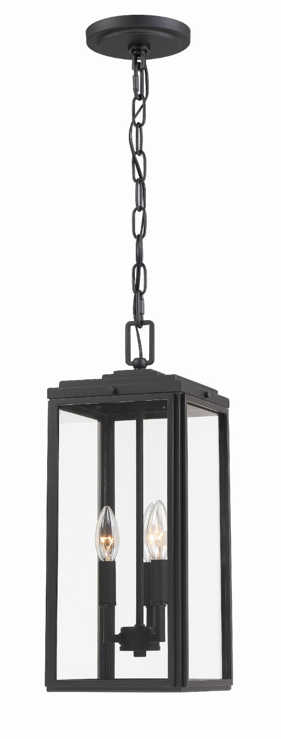 Crystorama BYR-80105-MK Byron 3 Light Outdoor Pendant - Matte Black