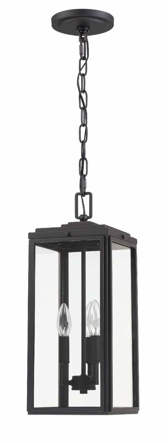 Crystorama BYR-80105-MK Byron 3 Light Outdoor Pendant - Matte Black