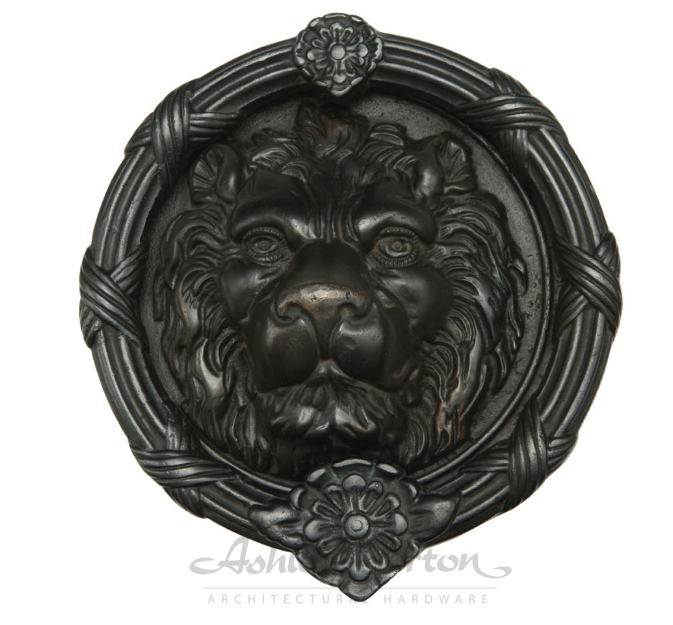 Ashley Norton BZ.1225 Downing Street Lion Knocker - Dark Bronze